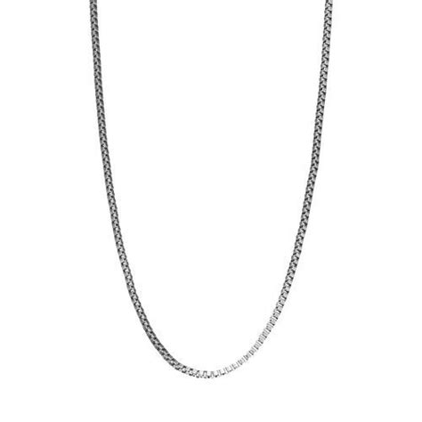 blue la rue stainless steel box chain necklace|Blue La Rue Box Chain Necklace .